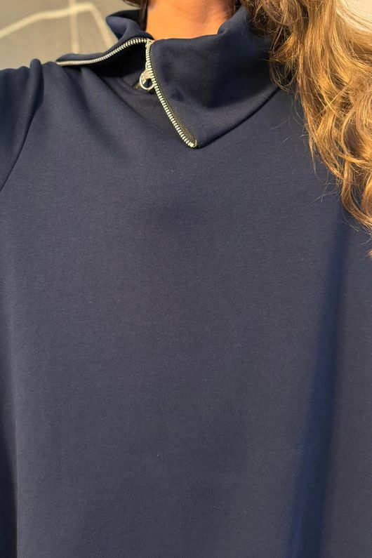 Sola Smart Tech Zip Cowl Dress Navy